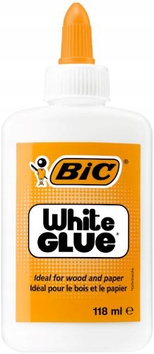 BIC WHITE GLUE KLEJ PŁYNNY Z APLIKATOREM BUTELKA 118ML INTROLIGATORSKI