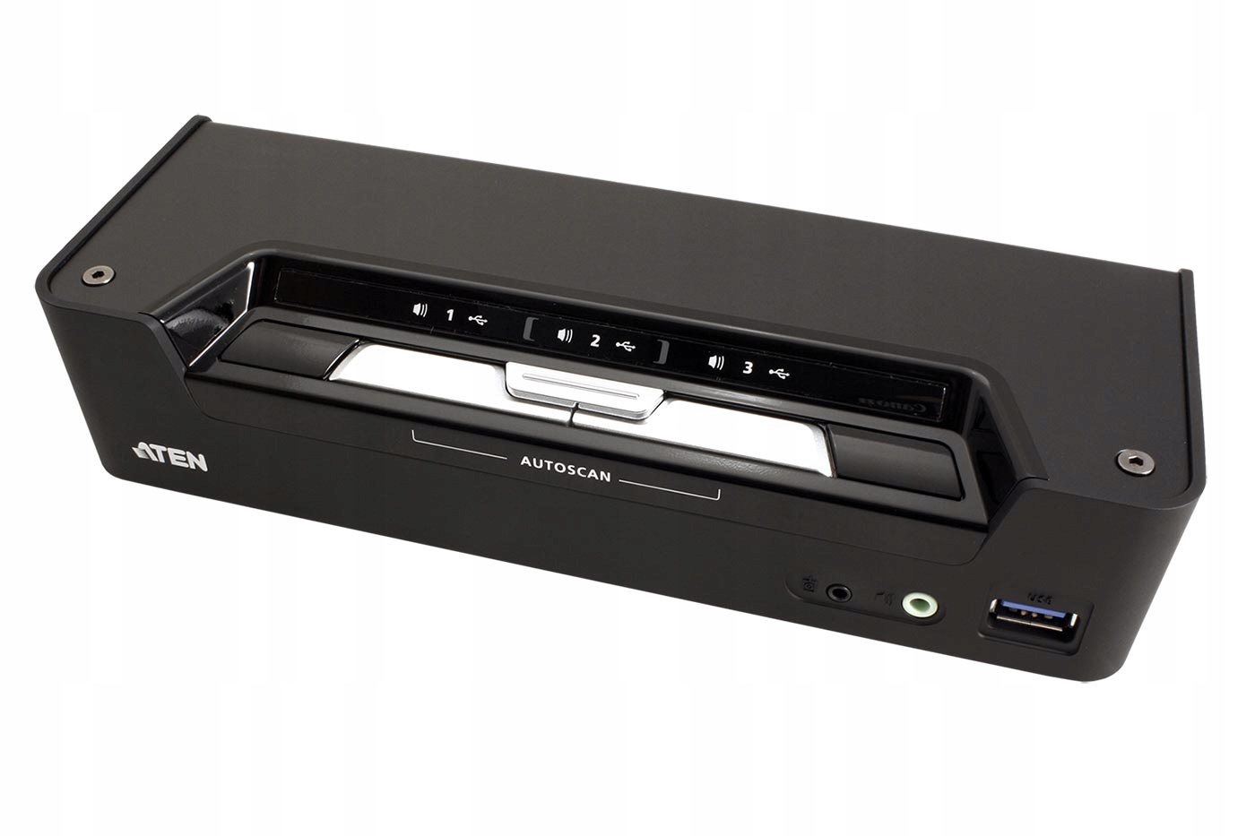 Aten Přepínač Kvm 3:1(USB kláv.a myš,DP, audio),DP+USB 3.0+ Usb C, 4K@60Hz