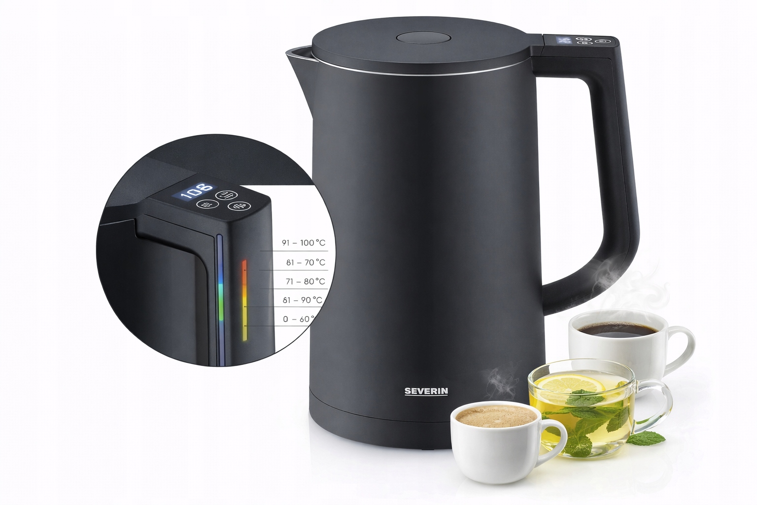 Czajnik Elektryczny Regulacja Temperatury Cool Touch 2200W Severin WK3484