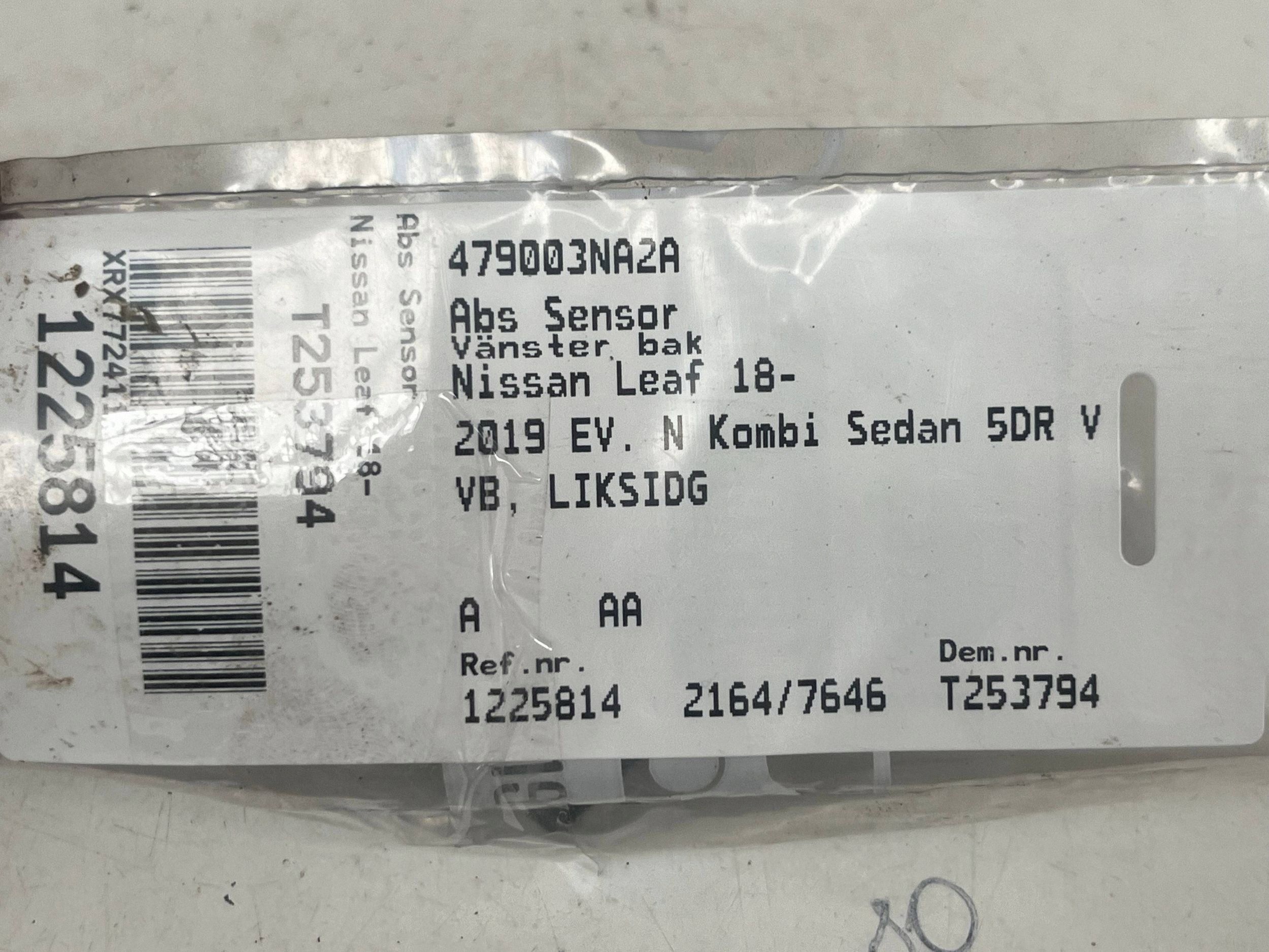 Sensor ABS heck NISSAN LEAF II (ZE1) 479003NA2A @A
