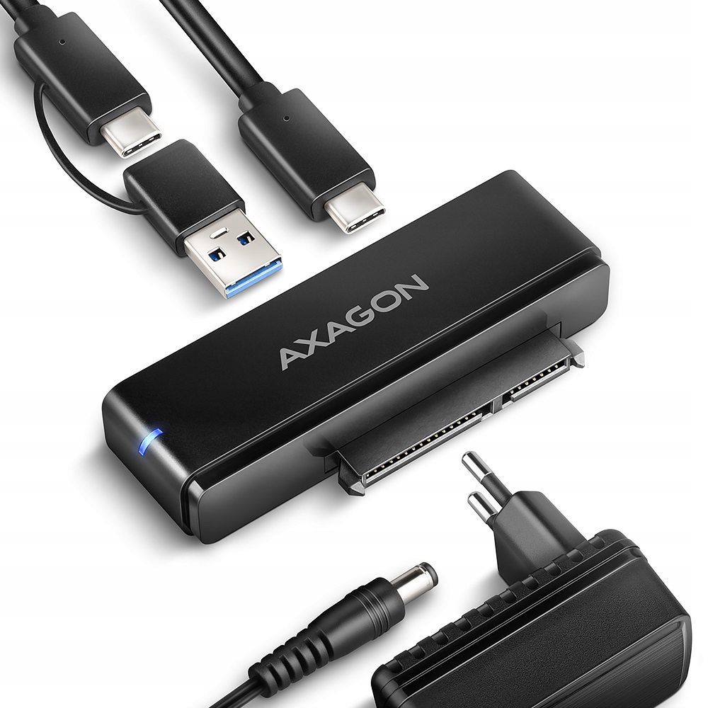 Adaptér Axagon Adsa-fpx Usb-c 10Gbps Sata 6G 2,5"/3,5" Ssd/hdd Fast Port