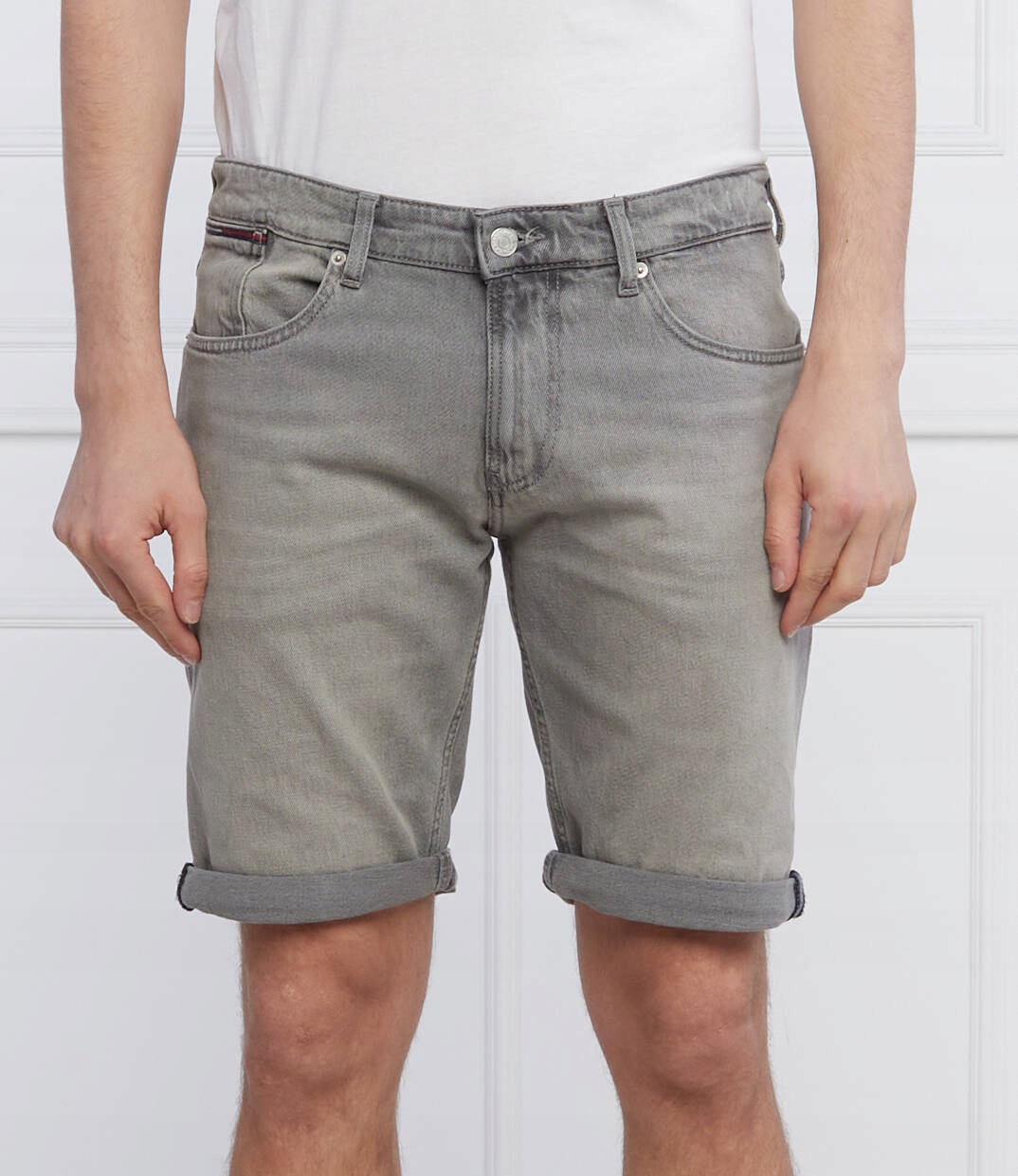 Tommy Jeans , pánské džínové kraťasy , šedé, 29