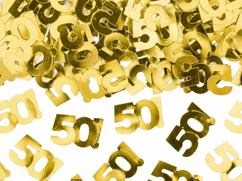 

Konfetti 50 urodziny pięćdziesiątka 50 lat