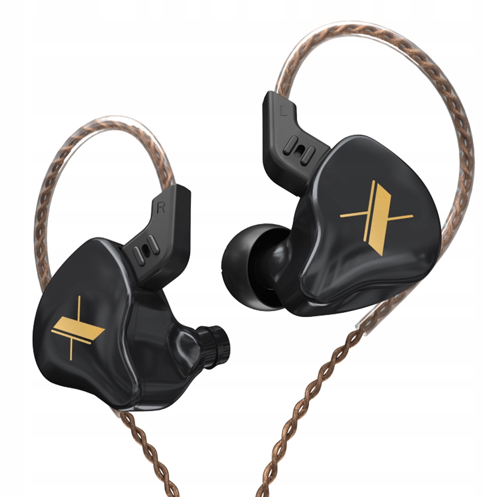 SŁUCHAWKI DOKANAŁOWE HI-FI MONITORY DOUSZNE WYMIENNY PRZEWÓD 2PIN KZ EDX