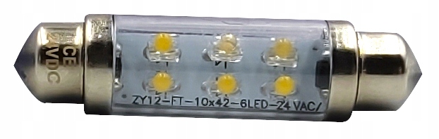 

Żarówka Rurkowa 24V C5W 10x42 Biała C10W 42mm