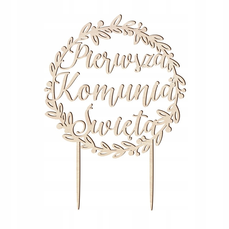 

Topper na tort Pierwsza Komunia Botaniczny