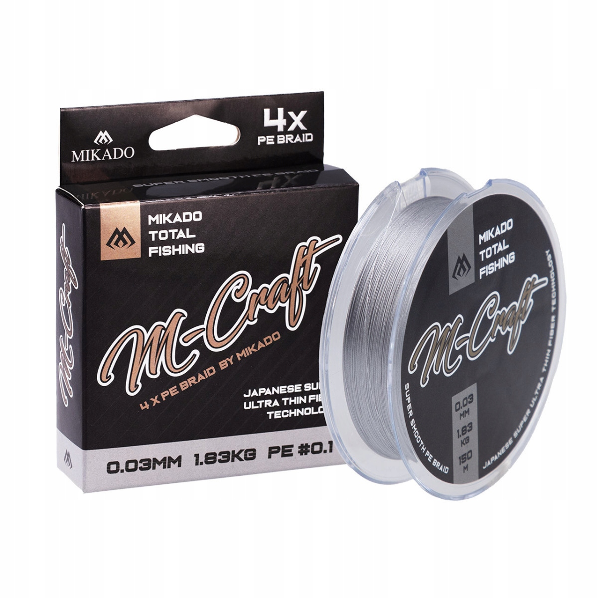 Mikado M-Craft Braid 0.08mm/4.51kg/150m Steel Gray Plecionka Mikado ZMCG-15