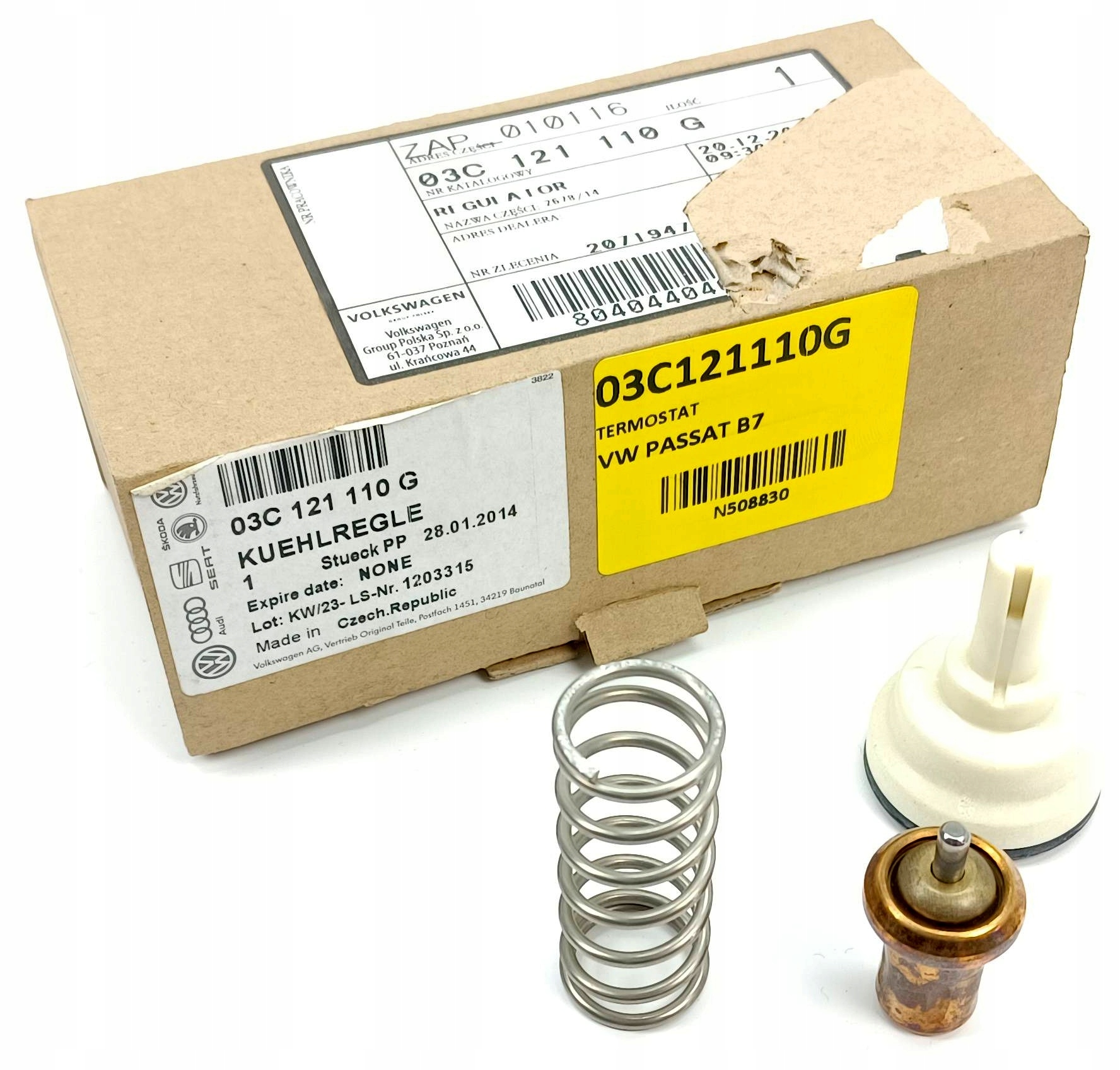 Новий org термостат VW PASSAT B7 03C121110G 1.4 TSI