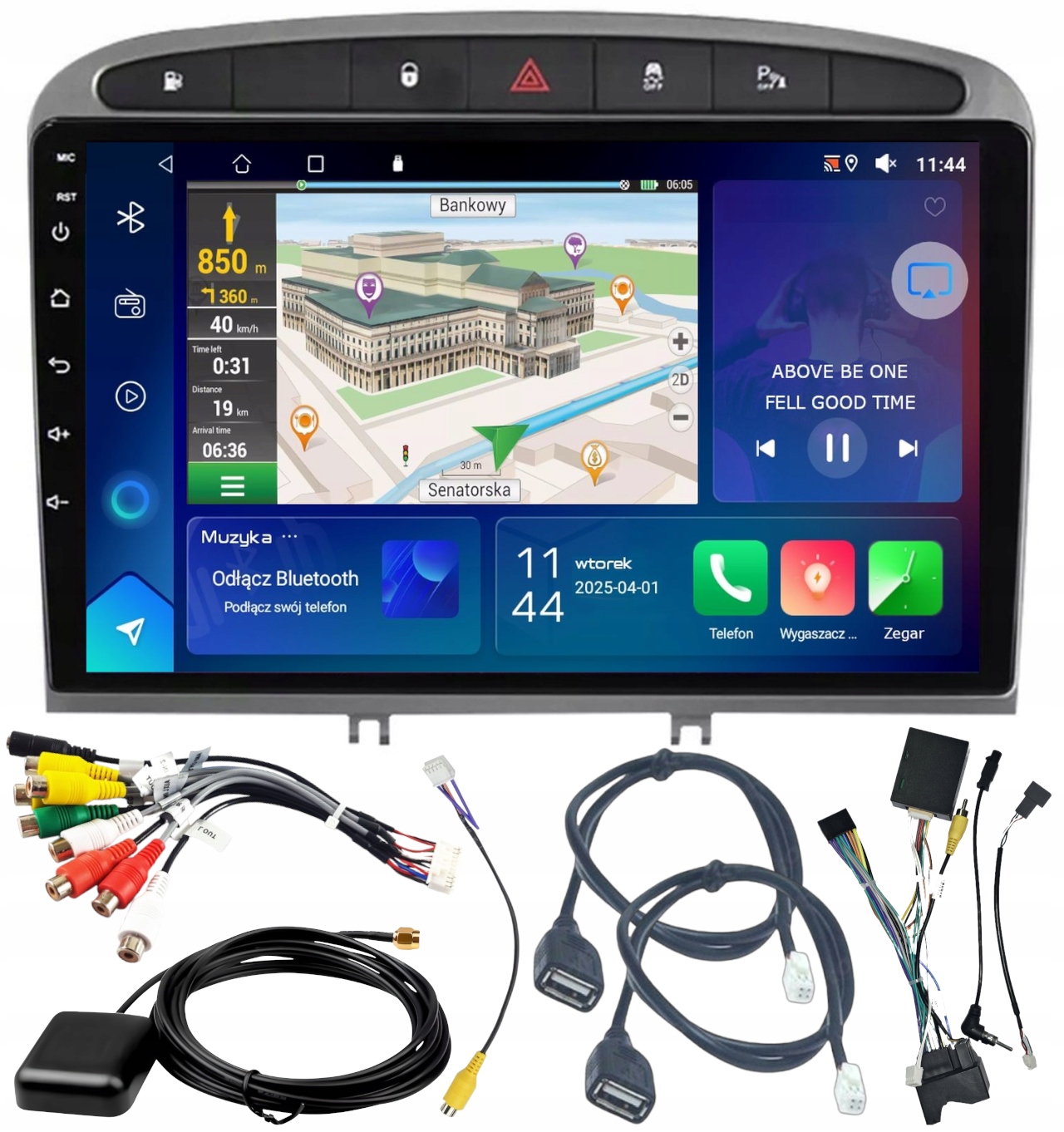 Autorádio Navigácia Gps Peugeot 308 408 Wifi Bluetooth Usb 2GB 64GB