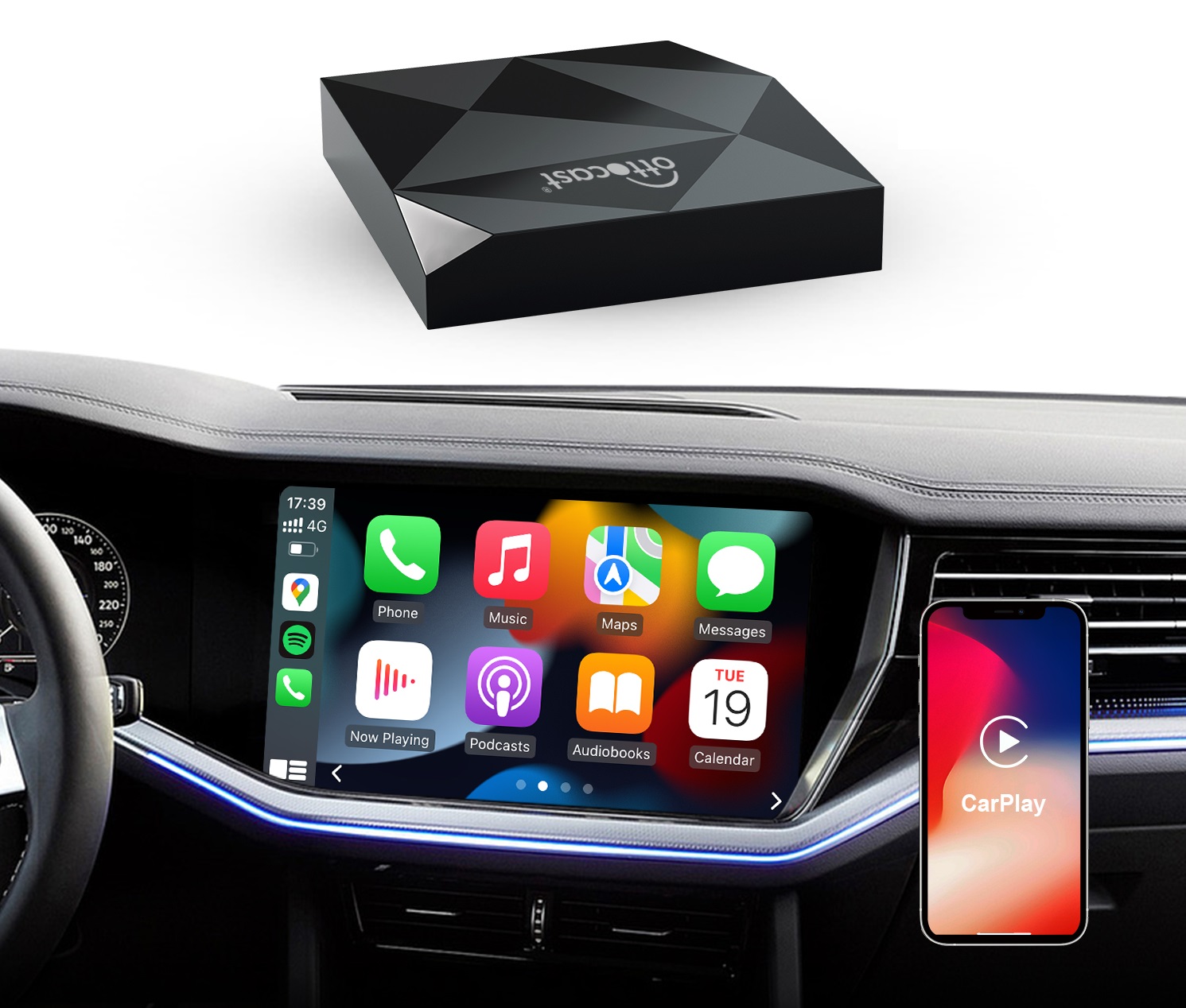 OTTOCAST Wired To Wireless CarPlay Adapter U2 Air PRO CarPlay Mini Box  Bluetooth Connect 14S Connection Plug & Play