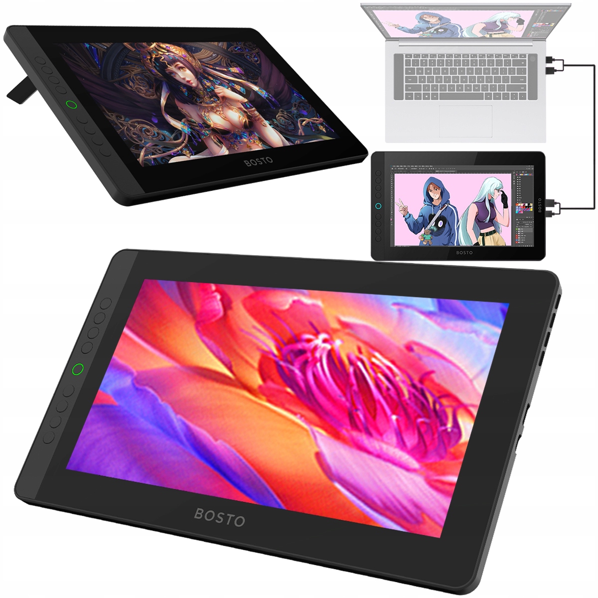 Tablet graficzny do komputera Bosto 13HDKT Dotyk