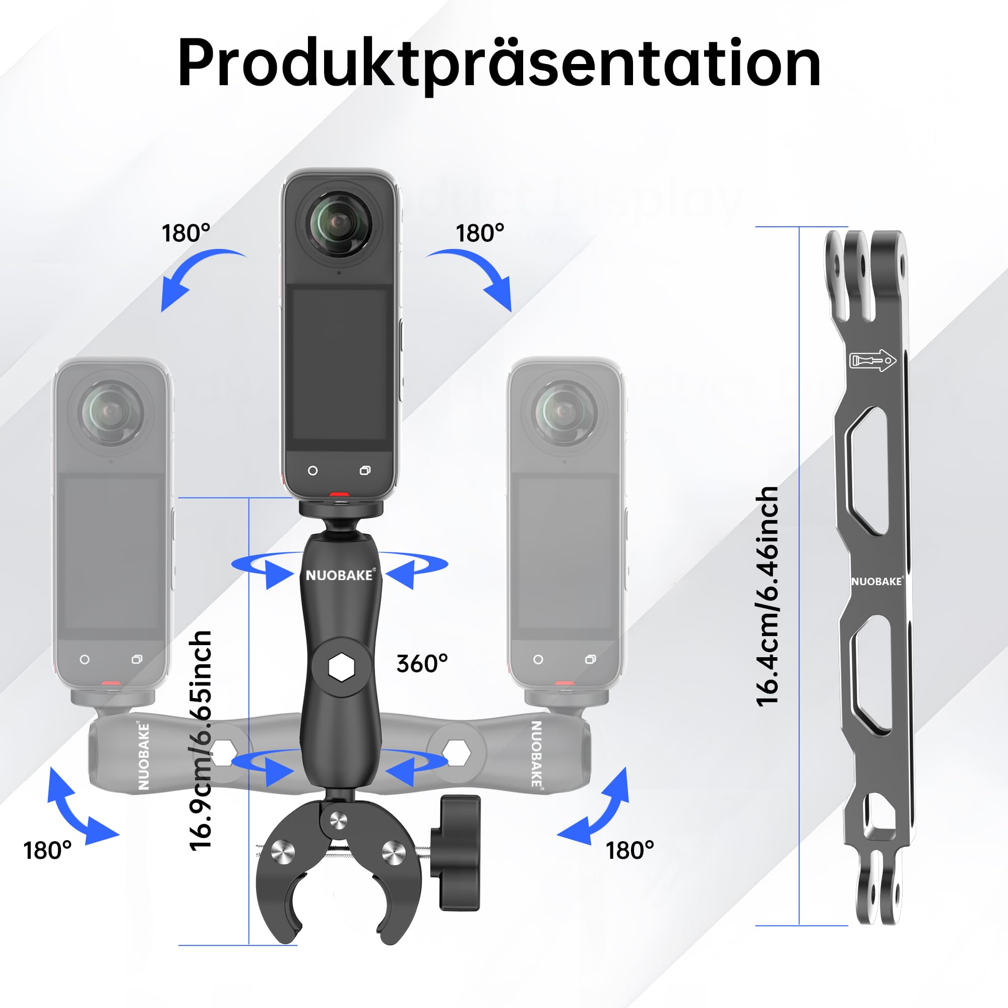 Zestaw 42w1 Do Kamer Sportowych GoPro Insta360 Na Motocykl NUOBAKE — miniatura 5