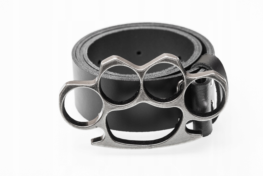 PASEK SKÓRZANY KLAMRA KASTET 115 CM Płeć uniseks