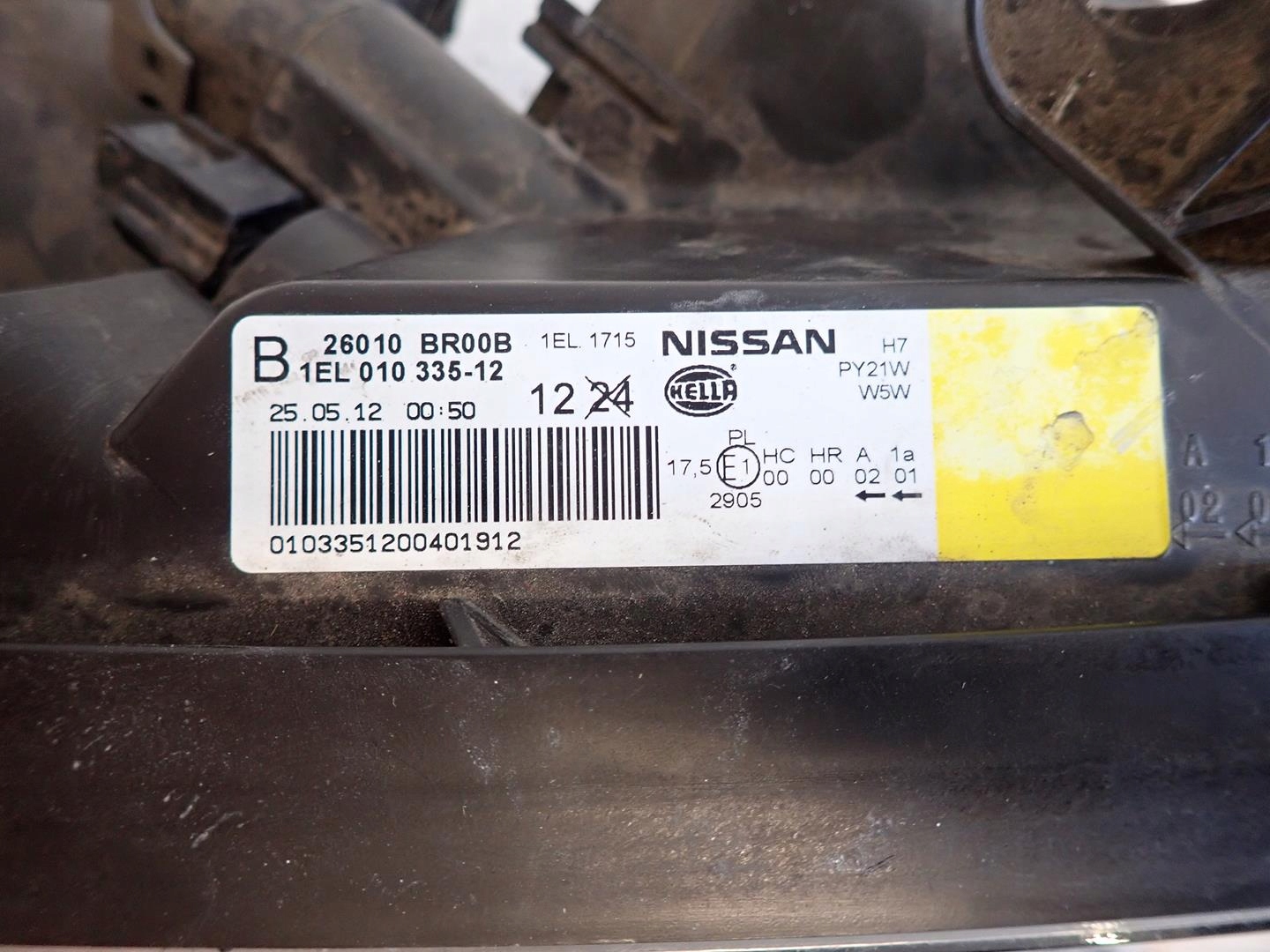 light front front right NISSAN QASHQAI and J10 LIFT 2009-2014 26010-BR00B