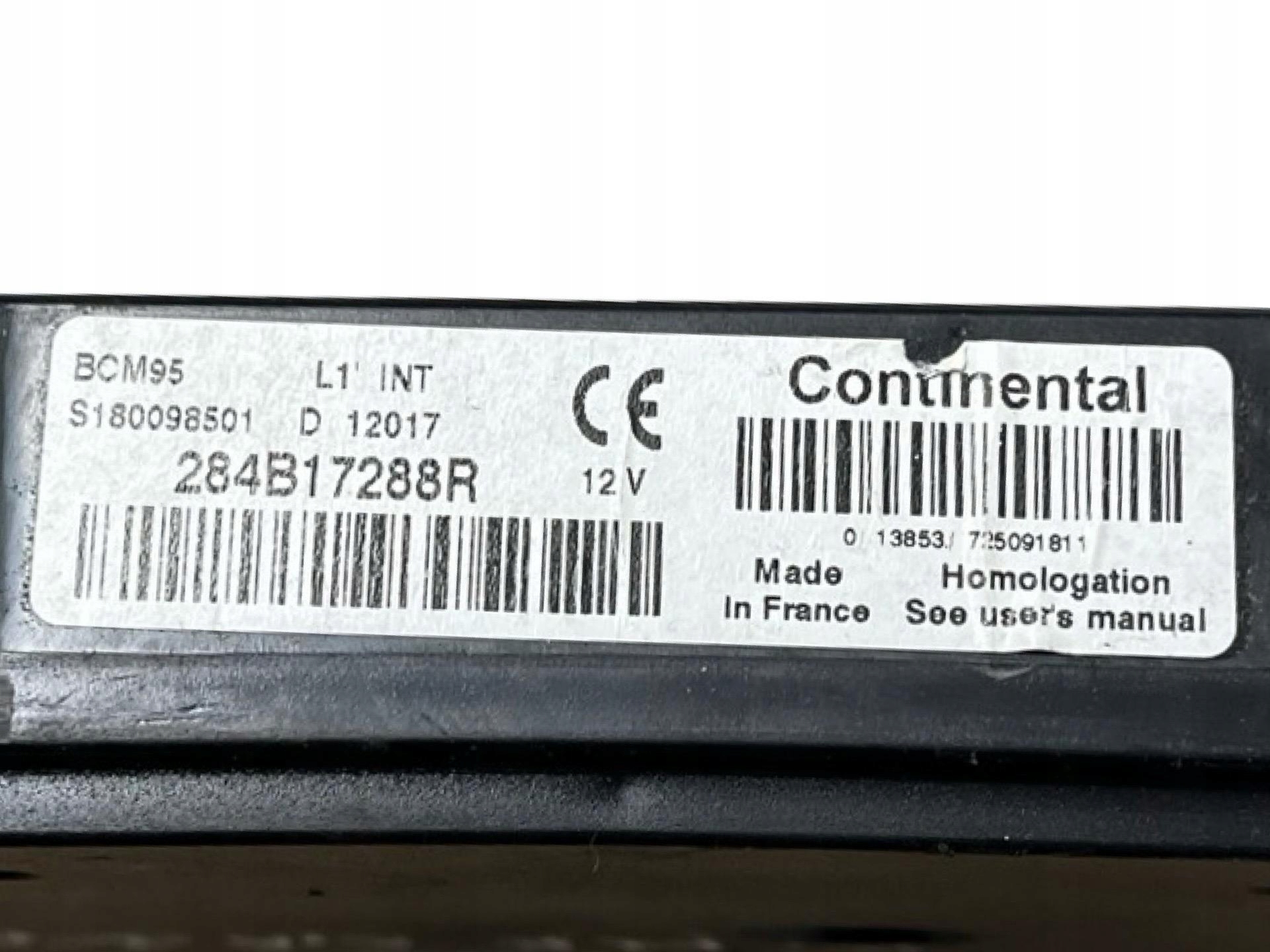 Unité commande confort Renault Megane 3 2012 284B17288R