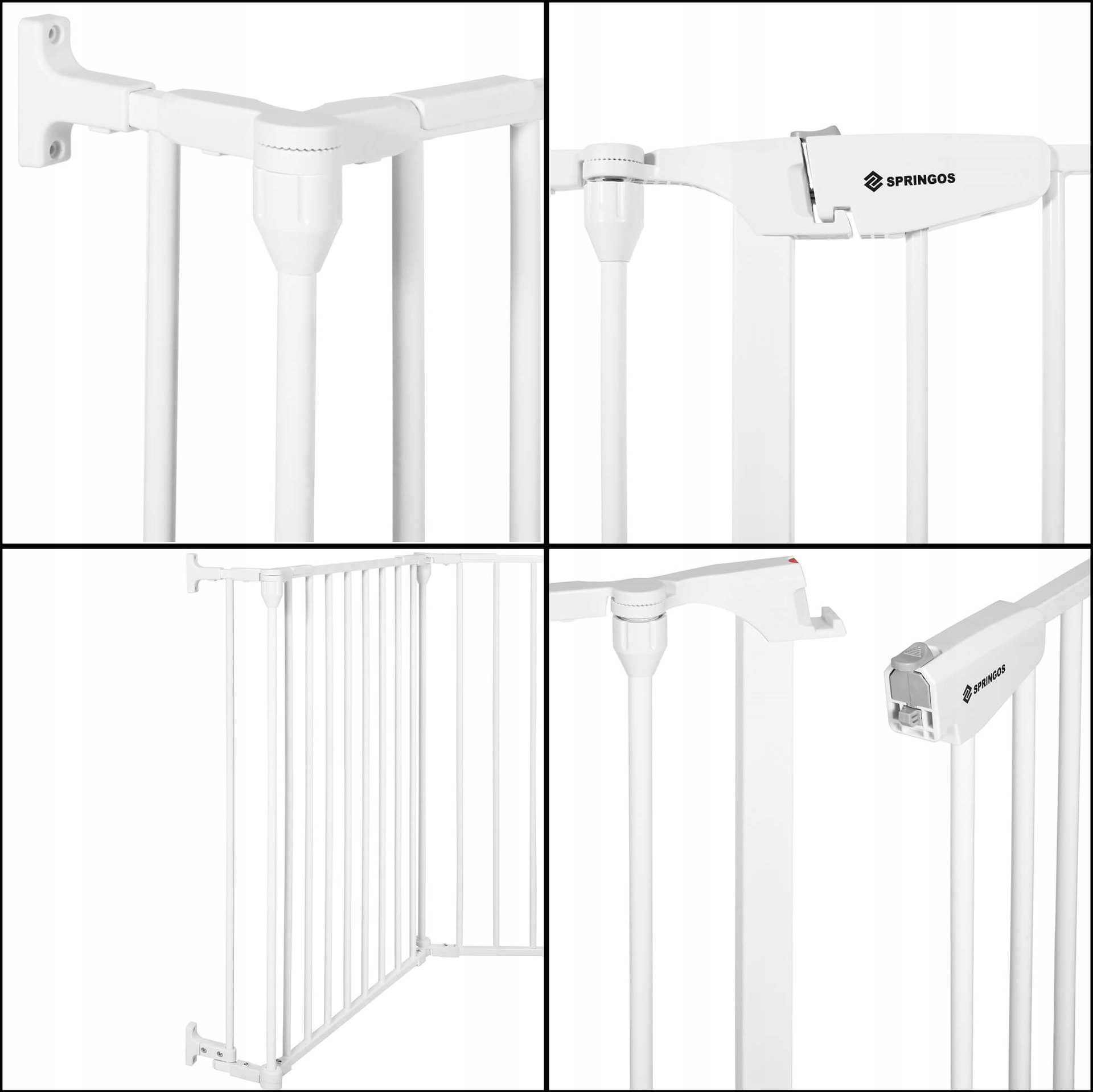 BARIERKA OCHRONNA ZABEZPIECZAJĄCA SCHODY DRZWI KOMINEK BRAMKA 318cm BIAŁA Szerokość montażu 60-318 cm