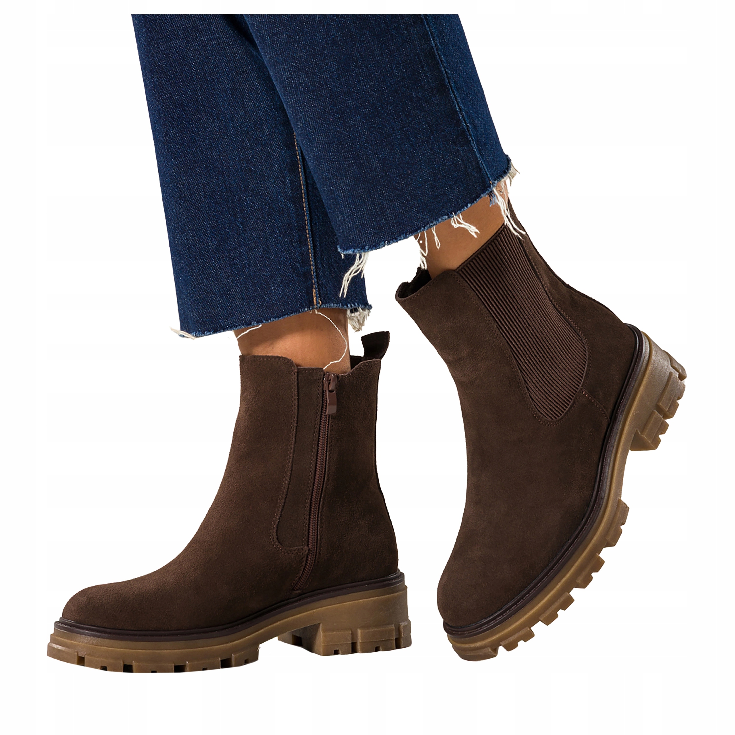 dámské kotníkové boty Hnědé Kožené Zateplené Zimní boty Komfortní Módní r 37