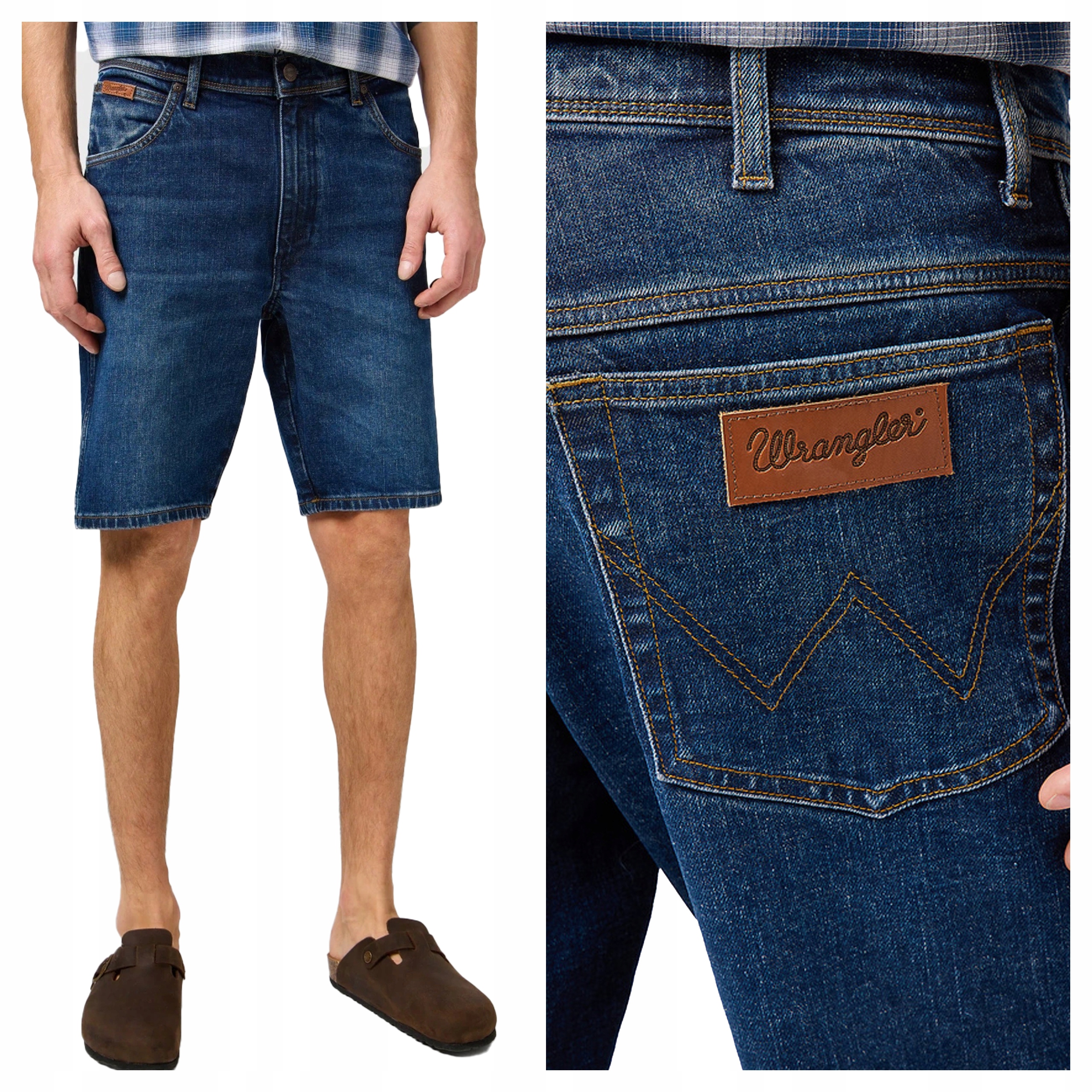 Kraťasy Wrangler Texas Shorts Meadow Haze Modré šortky W30