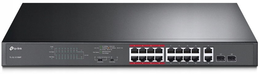 Switch TP-Link TL-SL1218MP 16x PoE+ 250m 2x Sfp (aw)