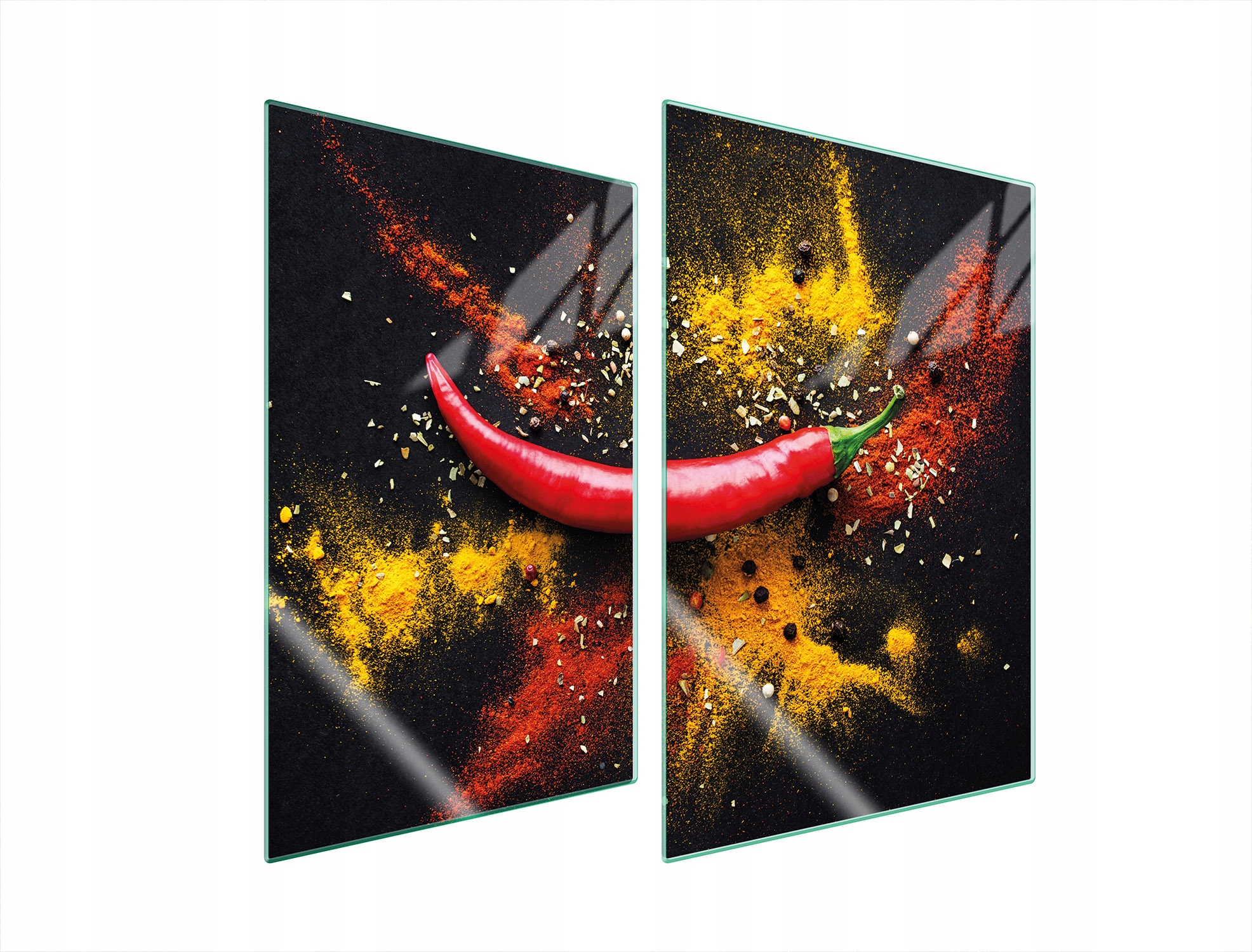 Skleněná Ochranná Deska Do Kuchyně 2x35x52 Chilli Tvrzené Sklo