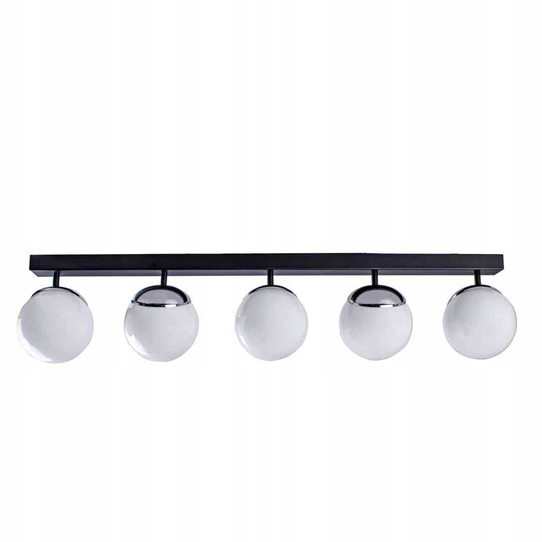 Stropná lampa Sfera Black/chrome 5xE14