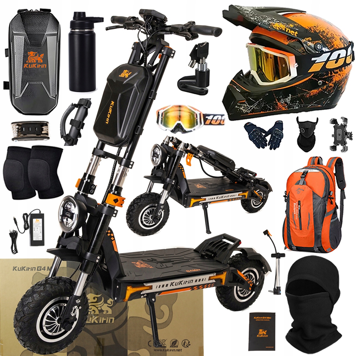 KuKirin G4 Max Składane pojazdy elektryczne 3200W 35.2AH 95KM 86KM/H Pl