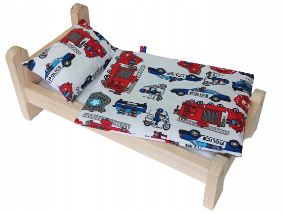 ŁÓŻKO DLA LALEK. ŁÓŻECZKO Z POŚCIELĄ BAWEŁNIANĄ