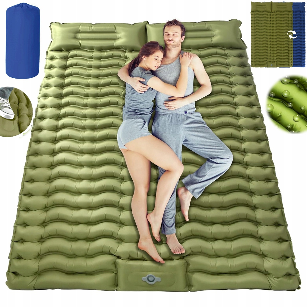 Dwuosobowa Mata Karimata 4D Materac Samopompujący Pompka Poduszka 200*133CM