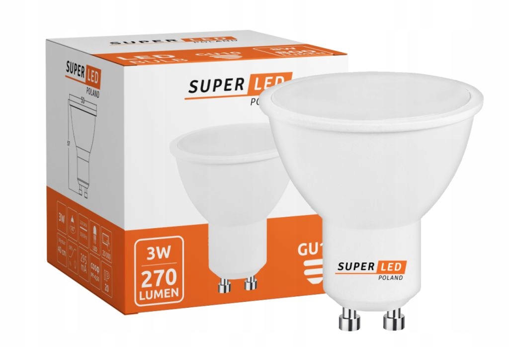

Żarówka Led GU10 3W 2835 barwa zimna