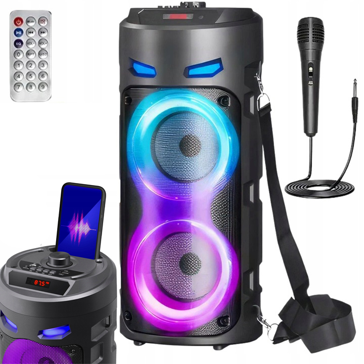 Velký Bezdrátový Mobilní Ozvučovací Reproduktor Karaoke s mikrofonem