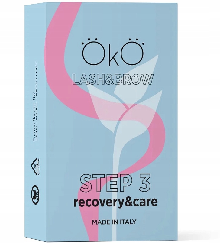 Prostředek na laminování řas a obočí Step 3 Care&recovery, krabička, 5 sáčků