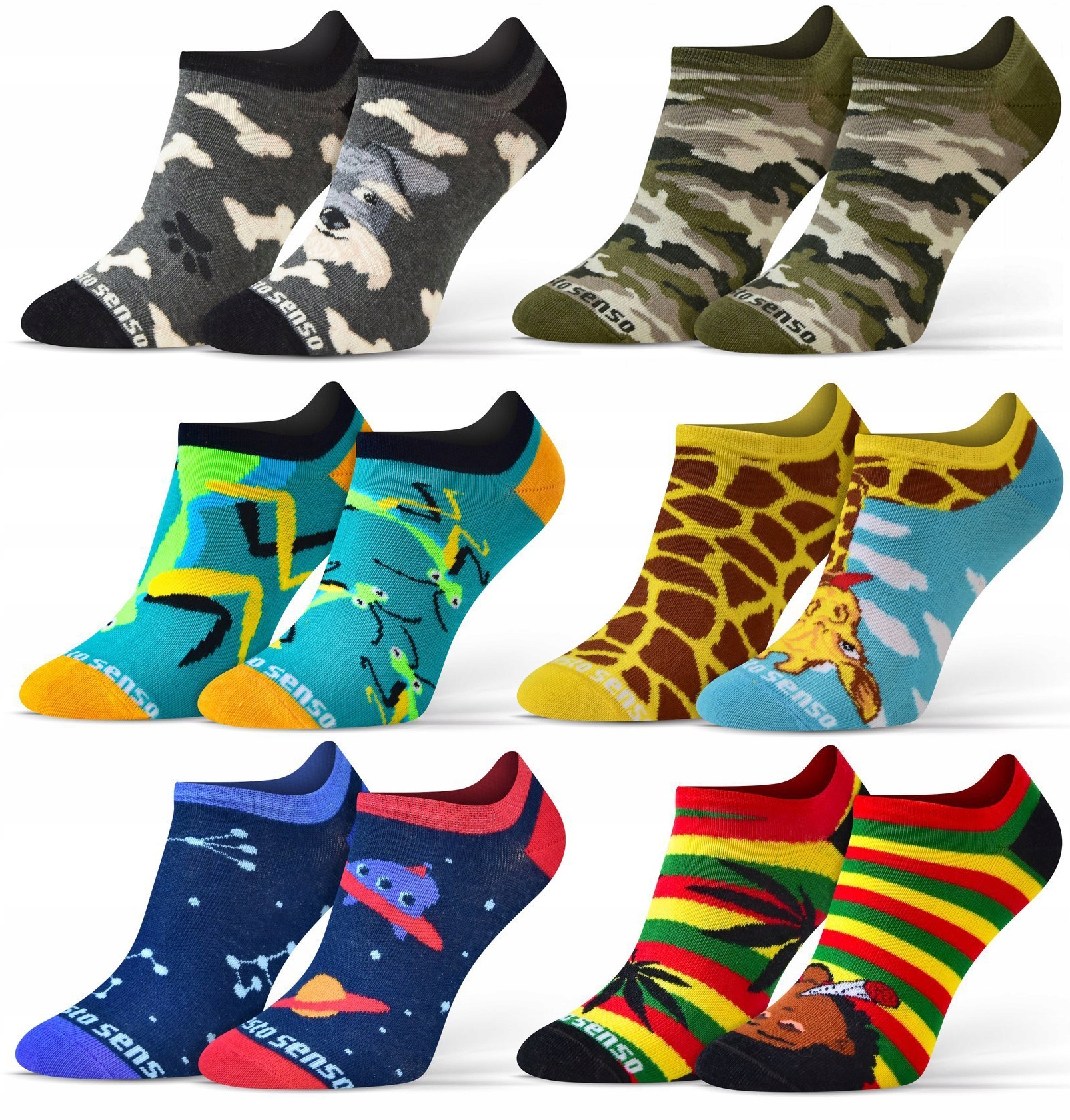 

Kolorowe skarpetki Sesto Senso nie do pary 39-42