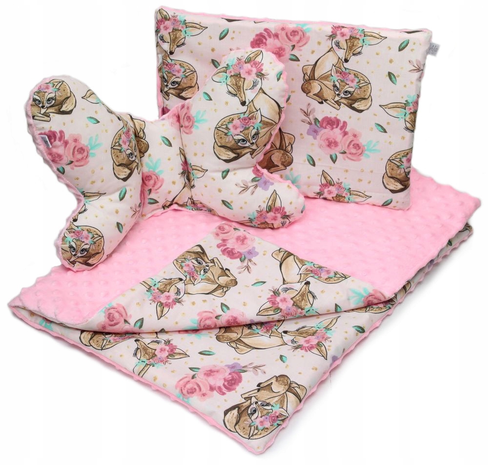 

Zestaw Minky Do Wózka 3W1 Kocyk Poduszka Motylek