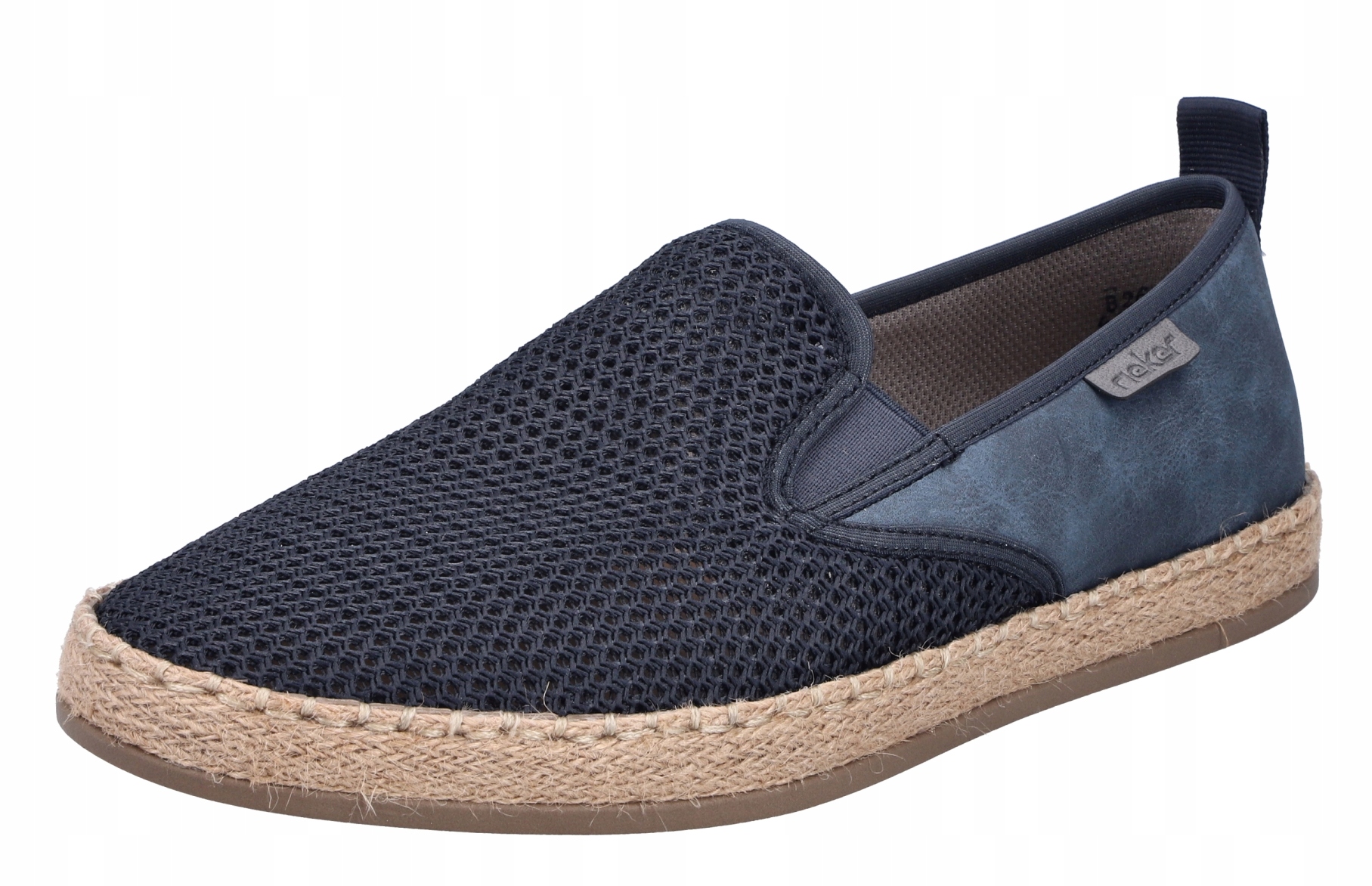 Rieker B2661-14 vel.44 modré pánské nazouvací polobotky mokasíny