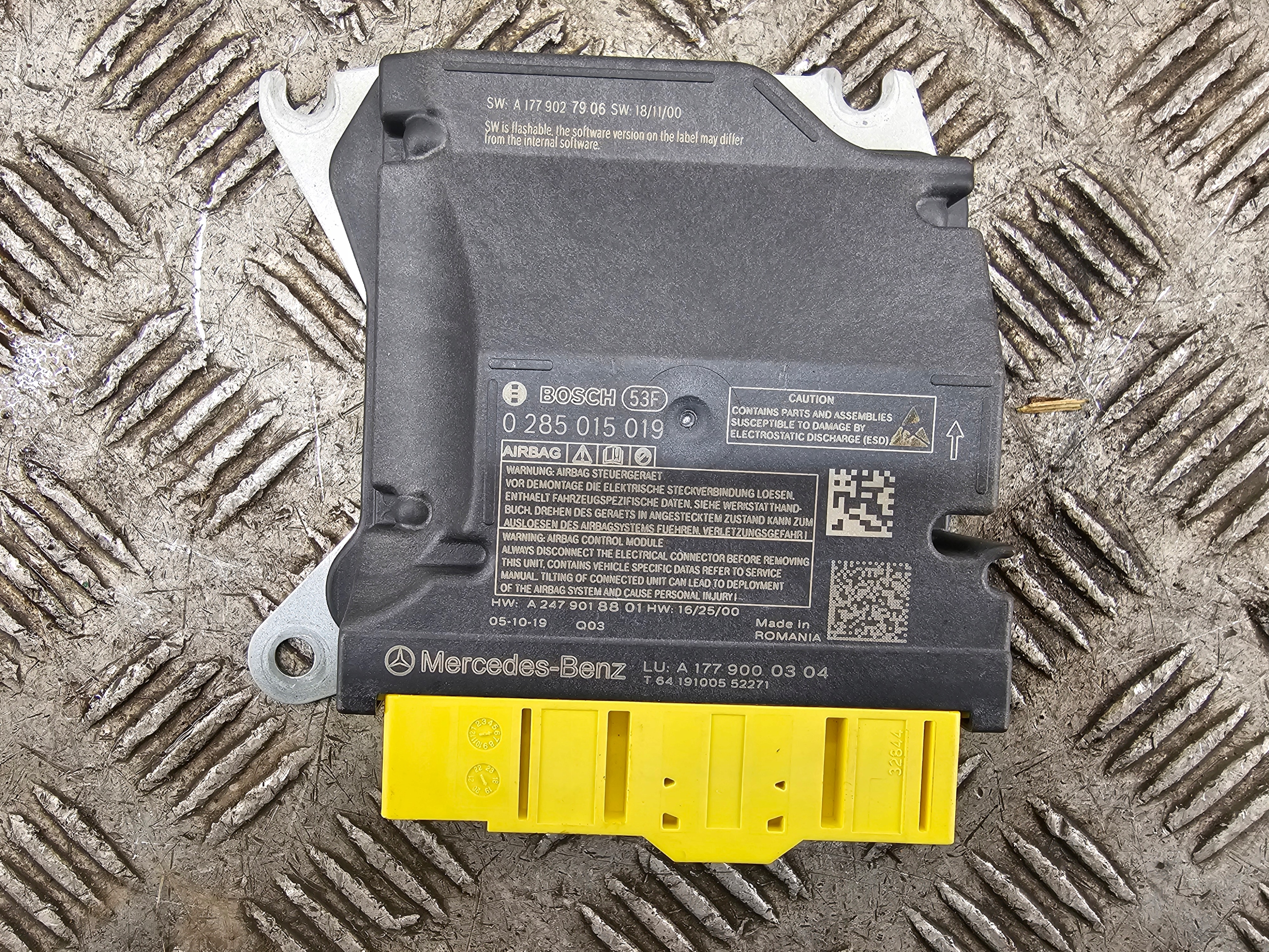 MERCEDES modulo SENSOR airbag 0285015019 Originale A1779000304