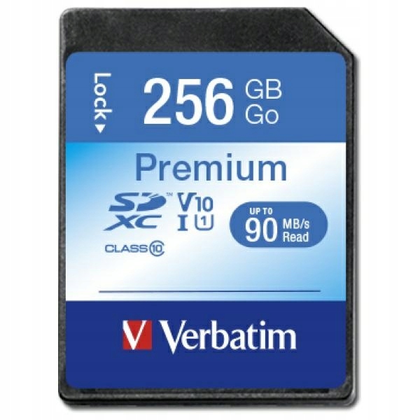 Verbatim Karta Premium U1 Sdxc 256GB V10 czarny/black 44026