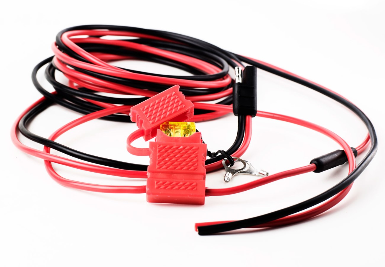 Kabel zasilający 300cm do Motorola Gm 300 340 350 itp., bezpiecznik 20A