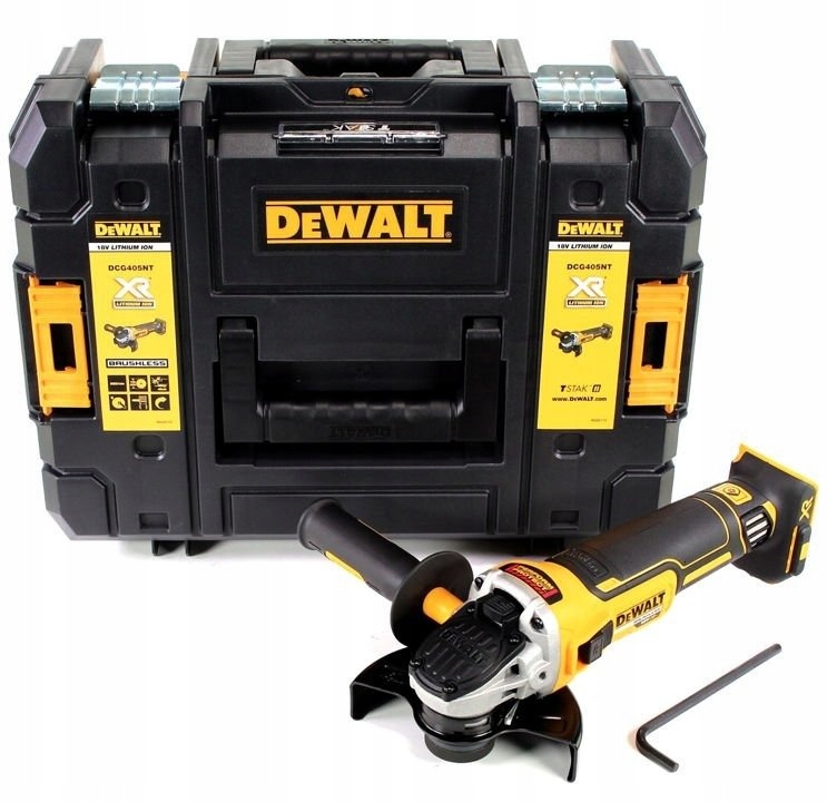 AKUMULATOROWA SZLIFIERKA KĄTOWA 125 mm 18V DeWALT DCG405NT + WALIZKA