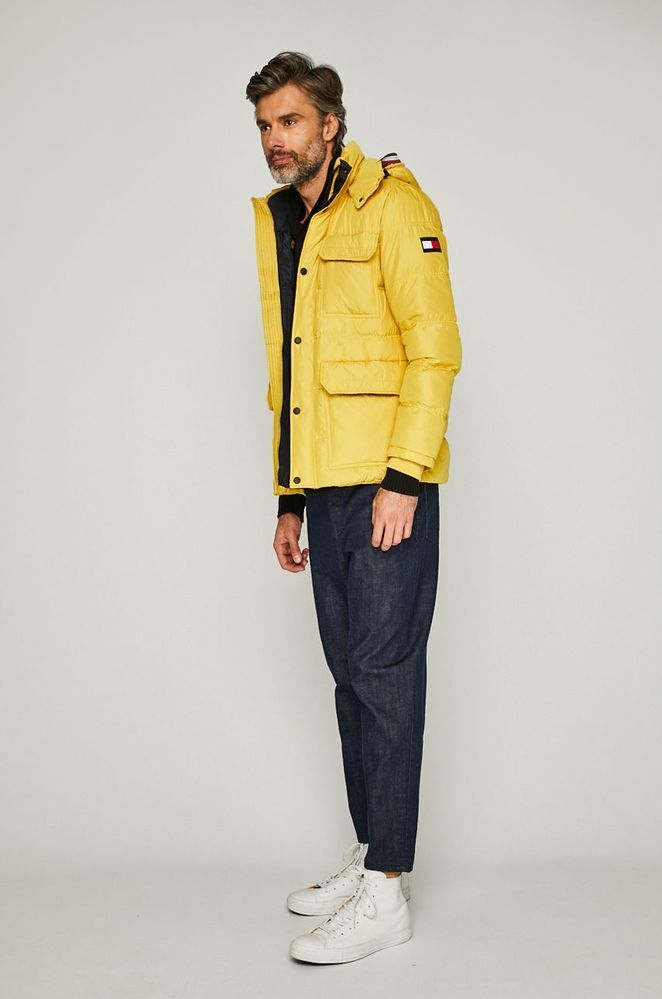 Tommy Hilfiger Puchowa Żółta Kurtka (s)