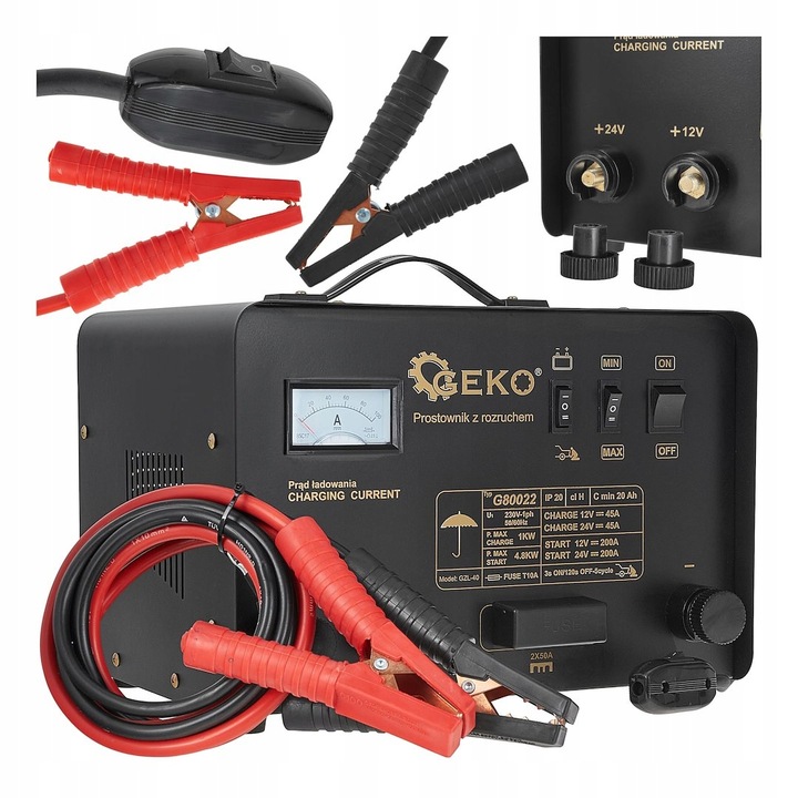 Geko Usmerňovač S Štartom 12/24V 200A Diaľkový Ovládač G80022