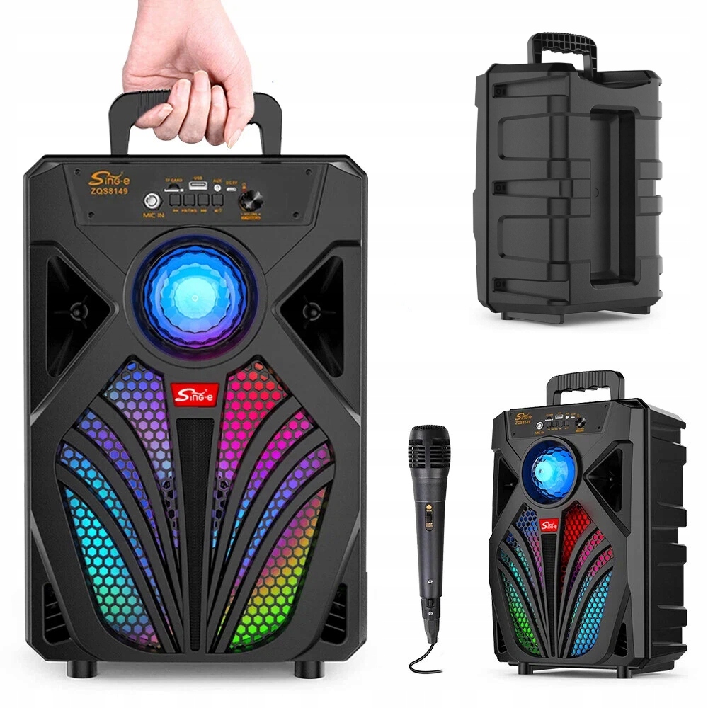 Bezdrátový Boombox Mobilní Ozvučovací Reproduktor S Karaoke mikrofonem