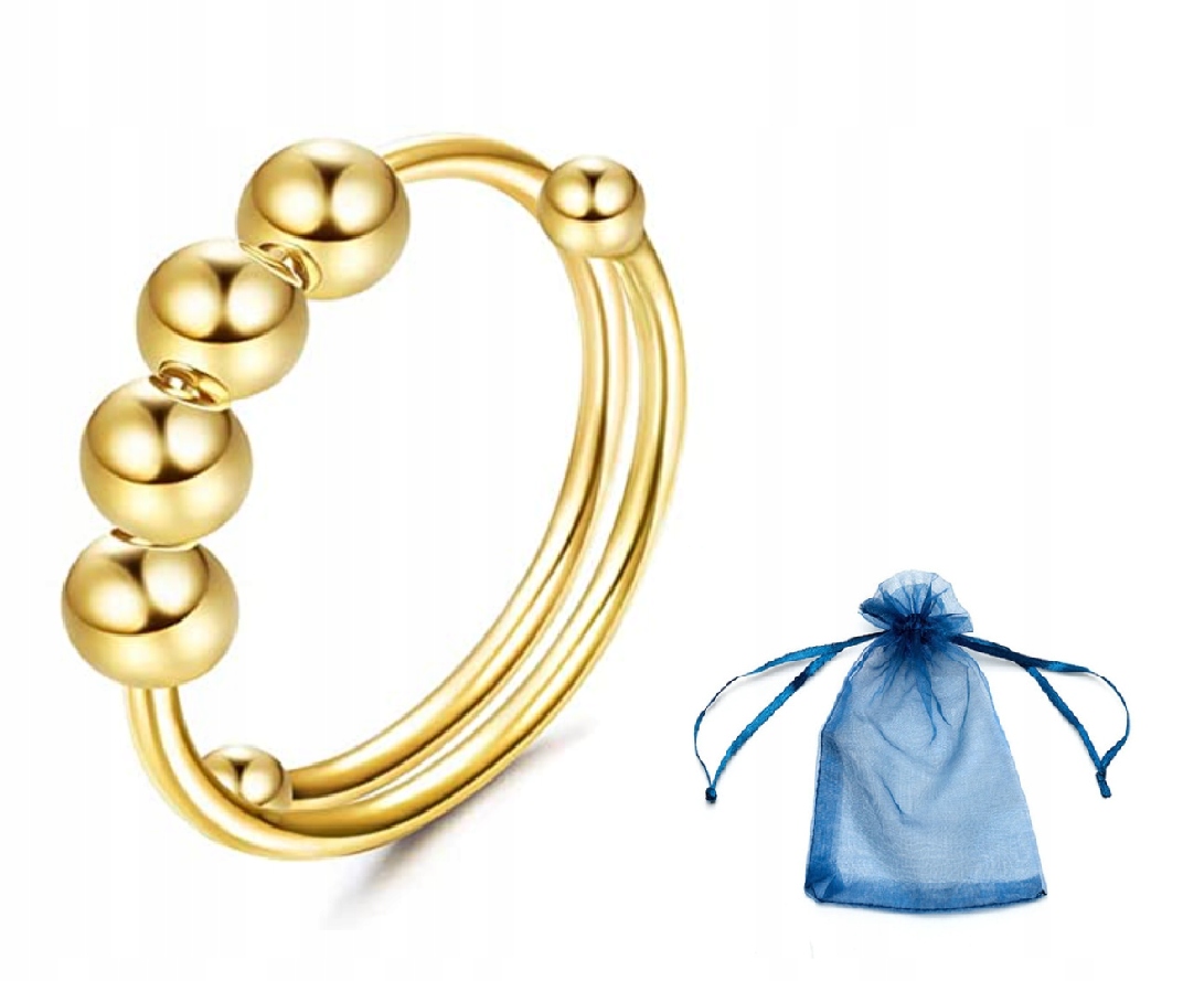

Pierścionek Antystresowy fidget ring kuleczki