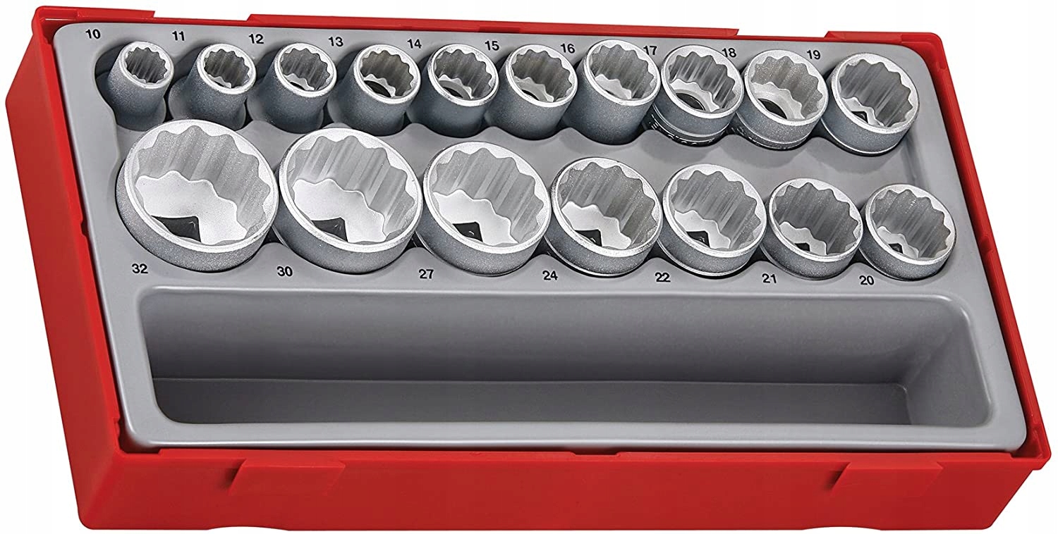 

Zestaw 17 nasadek 1/2" Tengtools TT1217