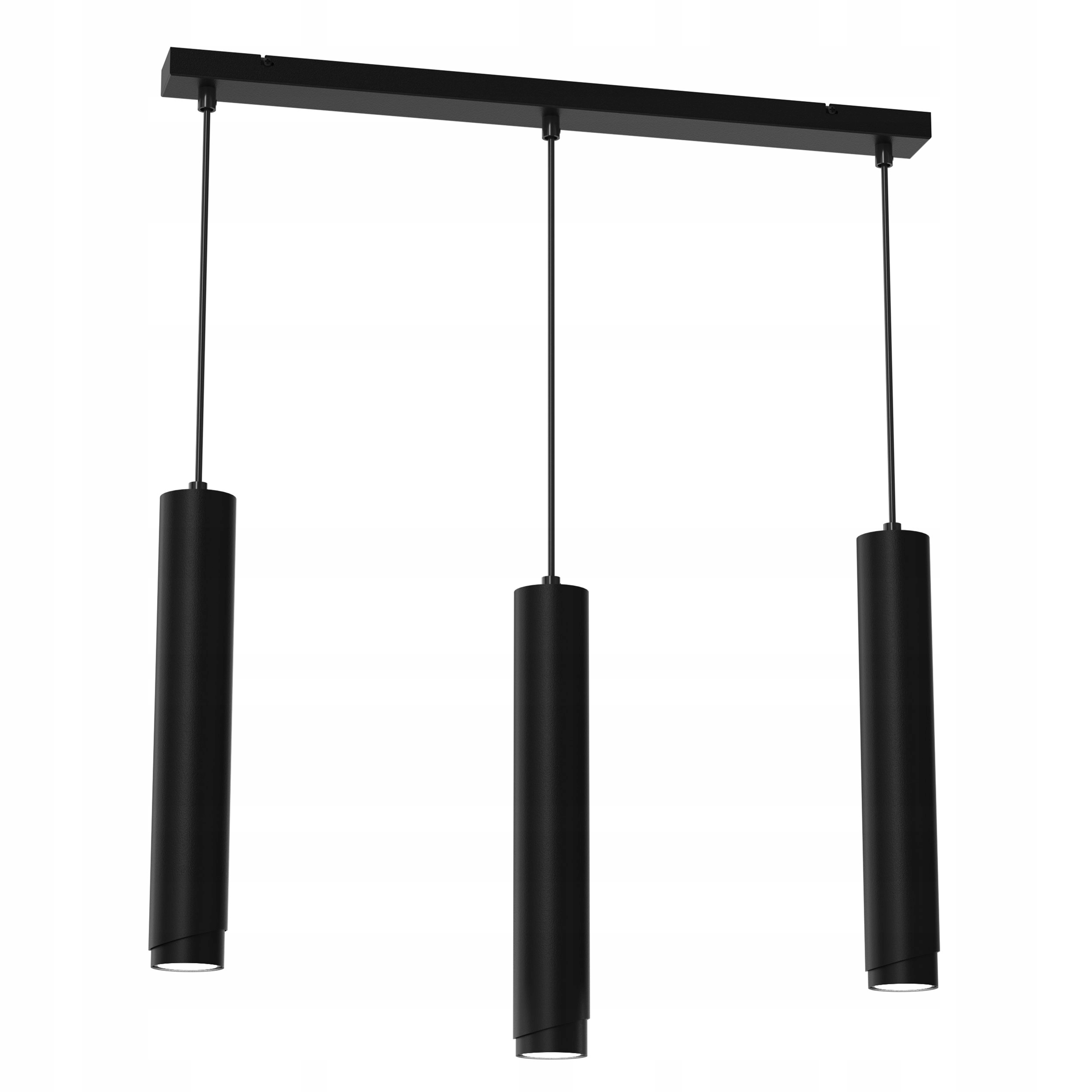 Závěsné Stropní Svítidlo Trubka Kov GU10 Loft Spot Černá Sopel 90 CM Polsko