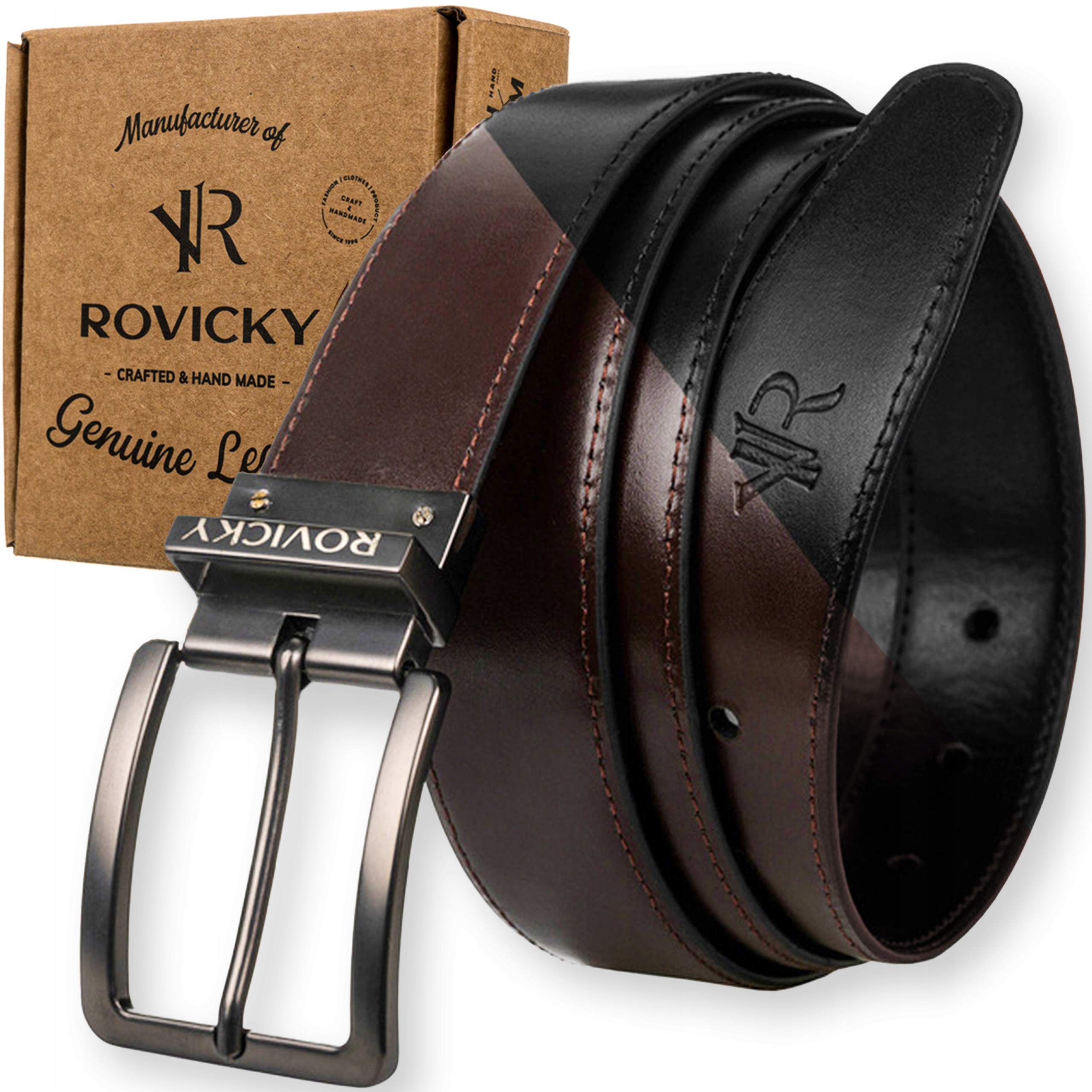 

Męski Skórzany Pasek Do Spodni 2w1