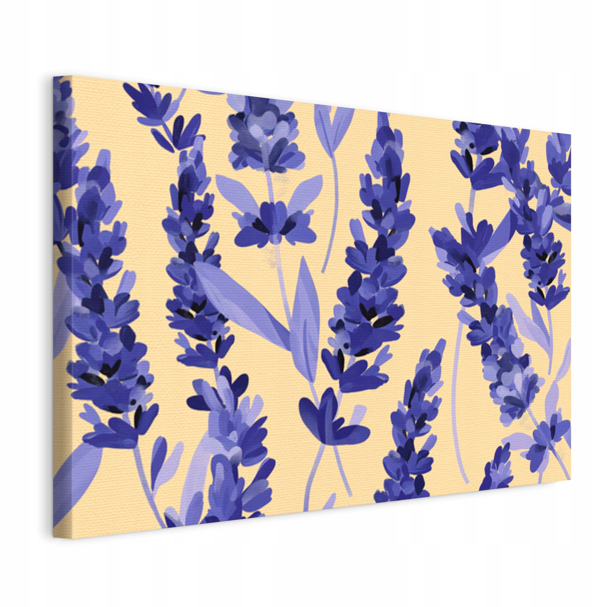 Obraz na plátně Levandulové Květy Žluté Pozadí canvas 120x80