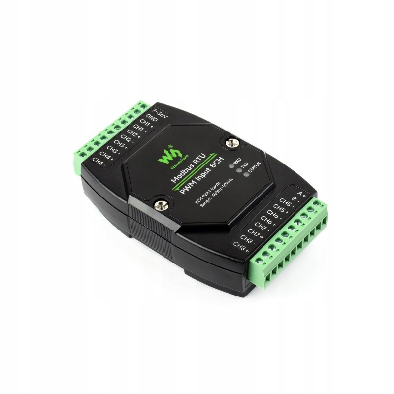 8kanálový vstupní modul Pwm RS485 Modbus Rtu izolovaný Waveshare