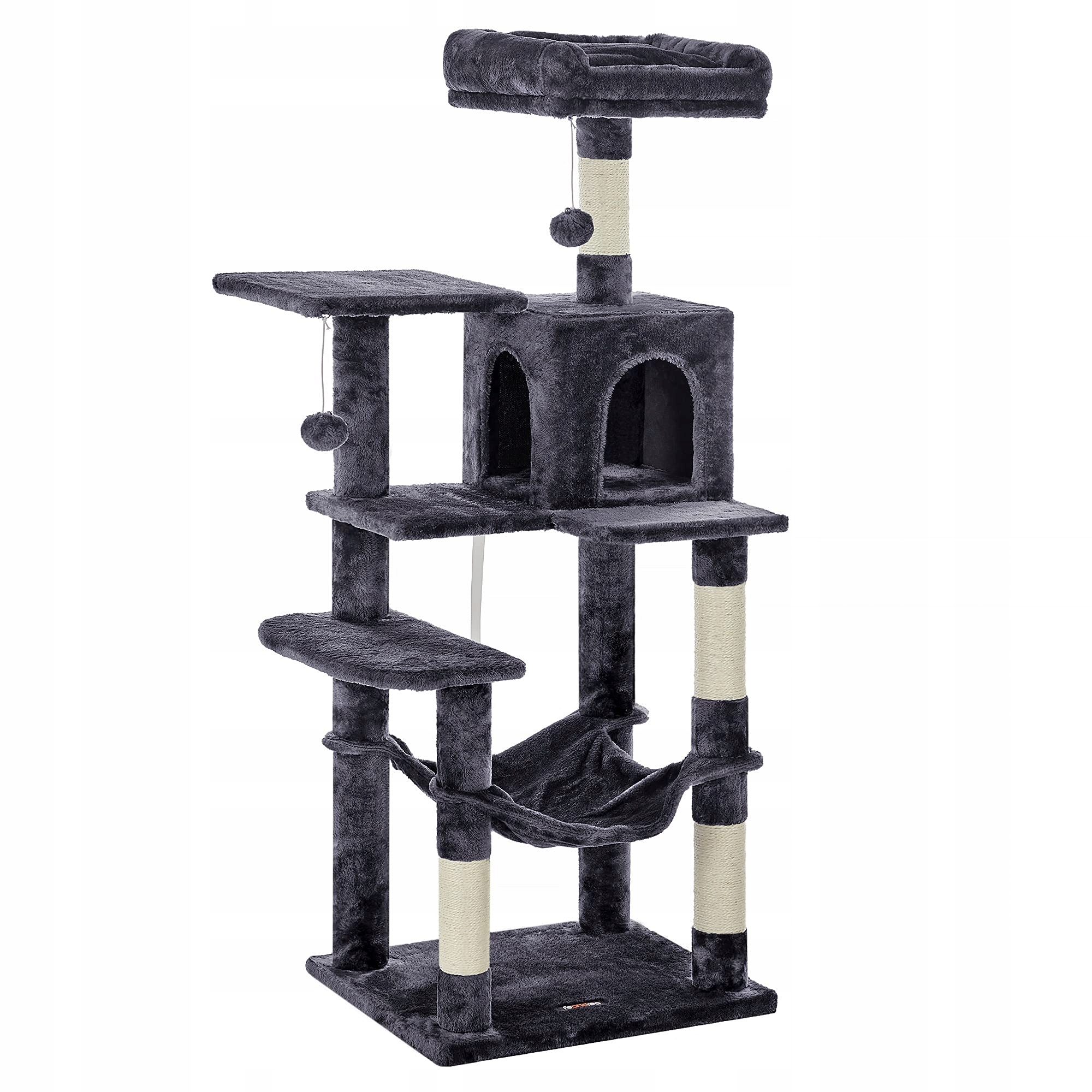 Drapak wysoki legowisko wieża słupek do drapania dla kotów Feandrea 143 cm