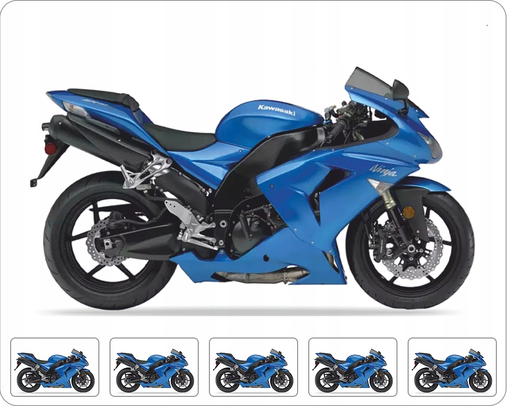 Samolepky Na Motocykl Juula Pro Kawasaki Zx 10R 2006 Modré 723