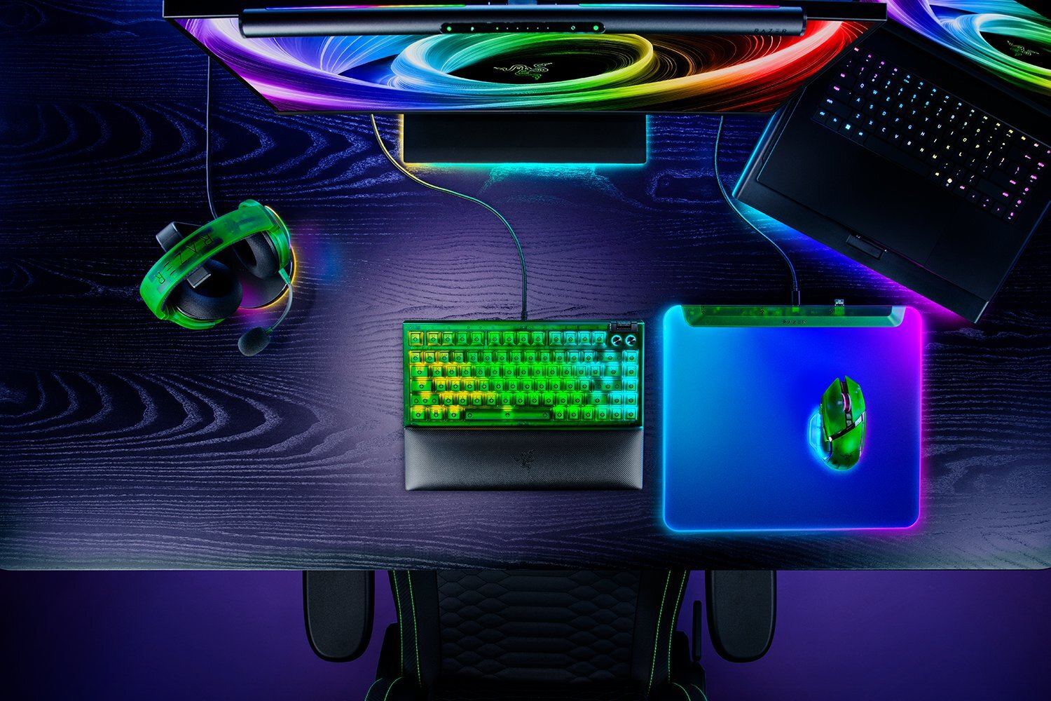 Razer Podk?adka pod Mysz Firefly V2 Pro Phantom Green, RGB — 7